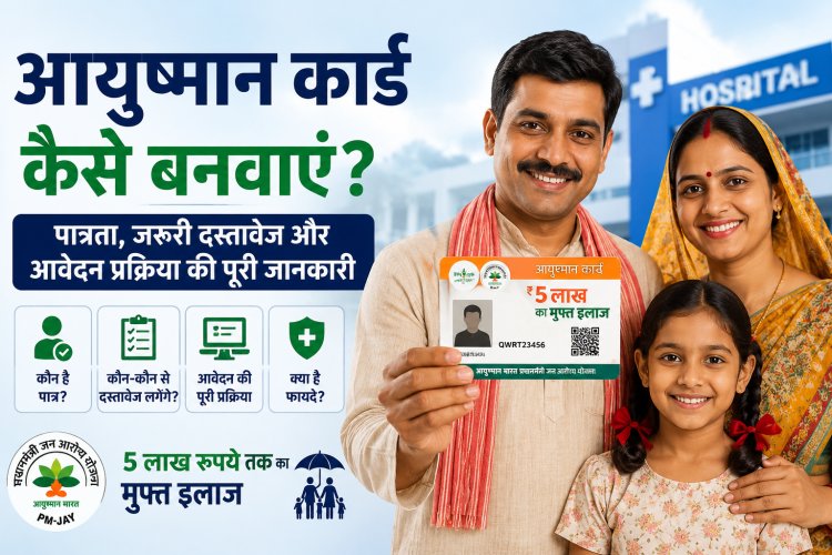 आयुष्मान कार्ड कैसे बनवाएं? पात्रता, जरूरी दस्तावेज और आवेदन प्रक्रिया की पूरी जानकारी