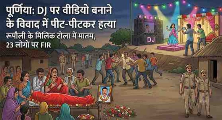 DJ पर वीडियो बनाने के मामूली विवाद में व्यक्ति की पीट-पीटकर हत्या, गांव में मातम