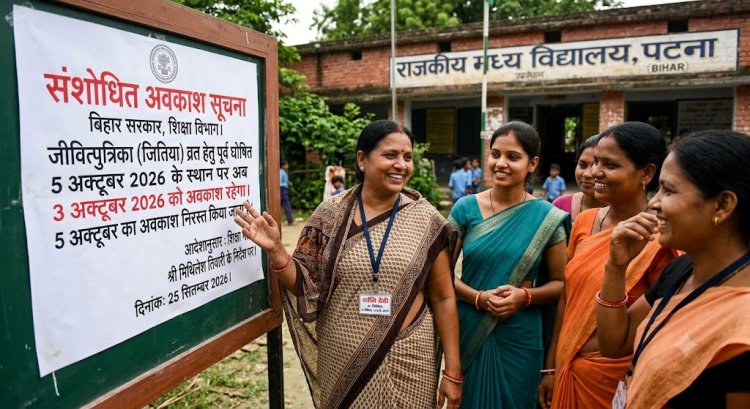 बिहार के सरकारी स्कूलों में बदला जितिया की छुट्टी का कैलेंडर: शिक्षा मंत्री के निर्देश पर 5 की जगह 3 अक्टूबर को रहेगा अवकाश